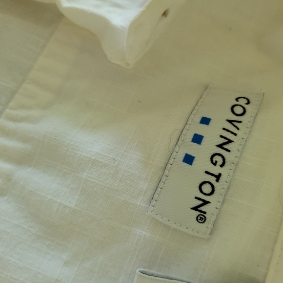 Mens Covington 100%Cotton Short Sleeve Summer Shirt L - Picture 6 of 6